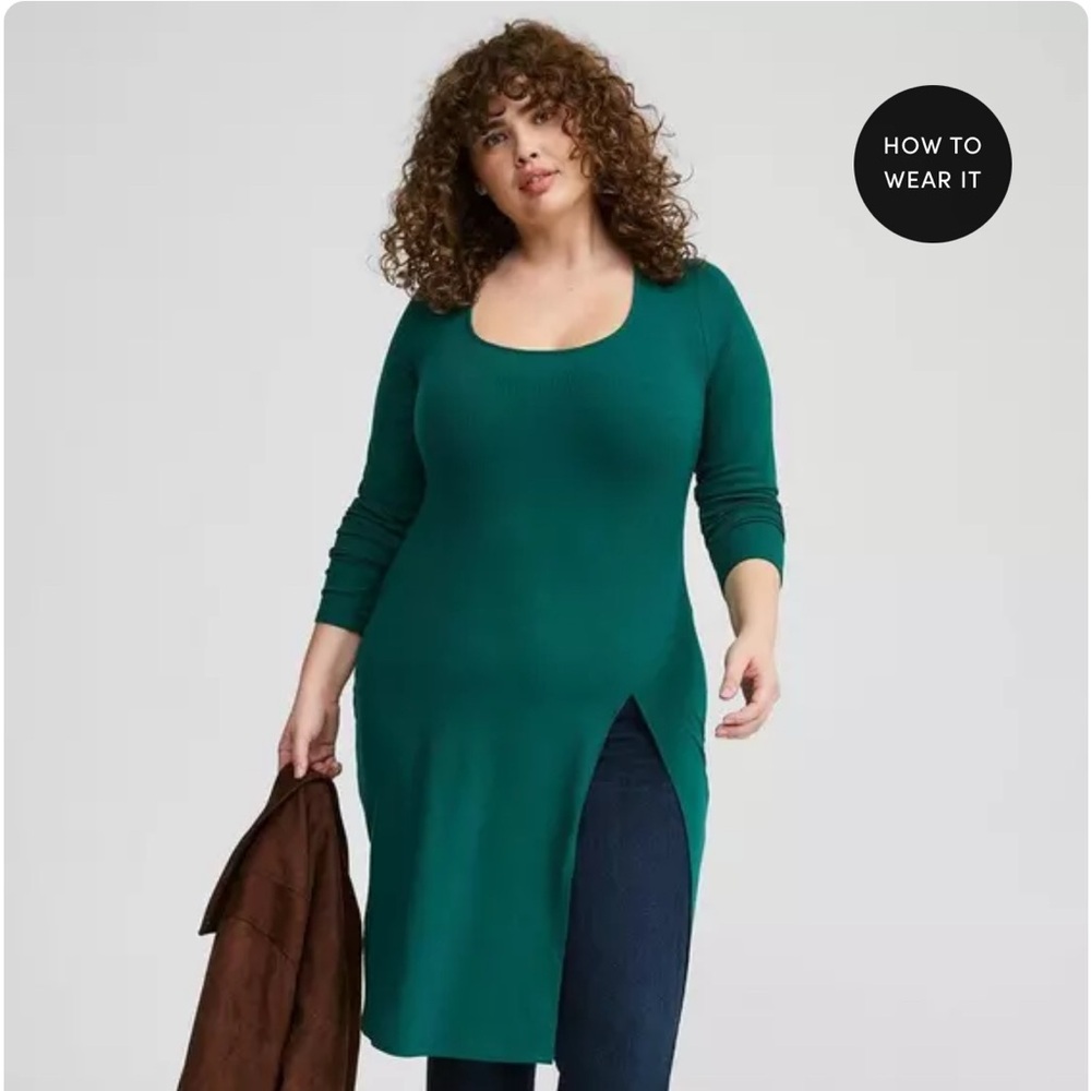 Torrid Super Soft Scoop Neck Asymmetrical Hem Top